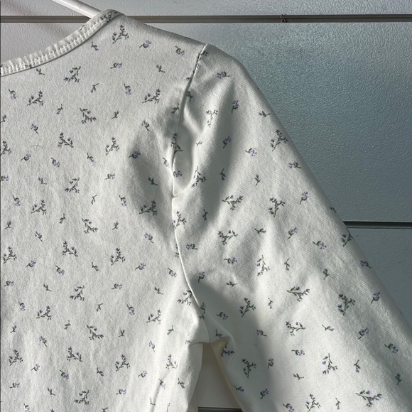 Forever 21 Long Sleeve Floral Crop Top Size:M - Picture 7 of 9